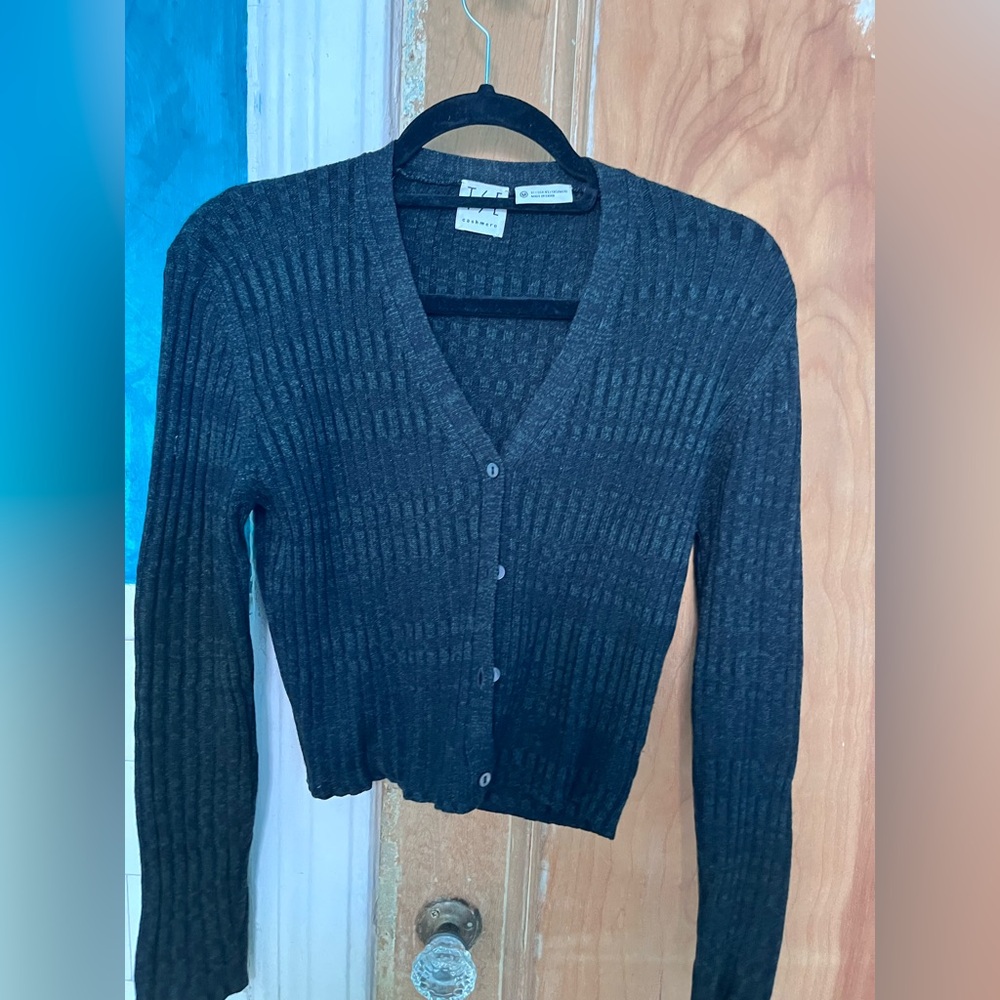 Tse Cashmere ribbed cardigan.